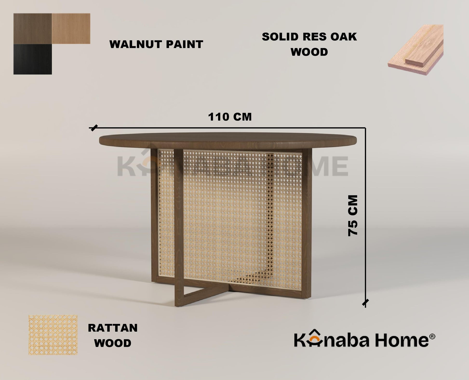 Nara Rattan Dining Set