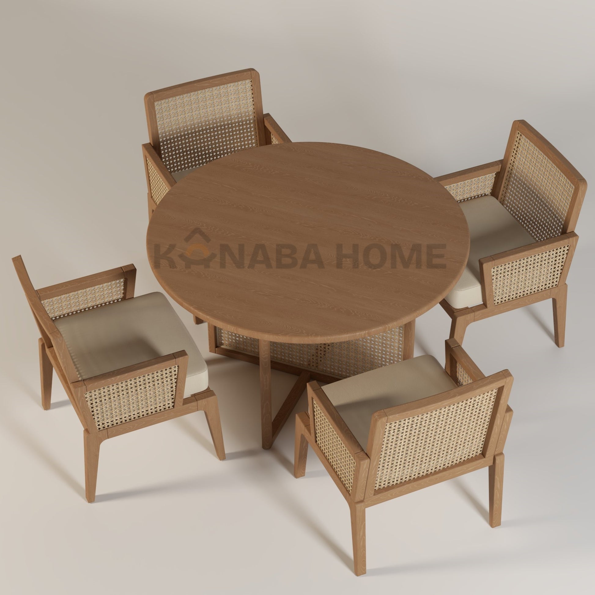 Nara Rattan Dining Set