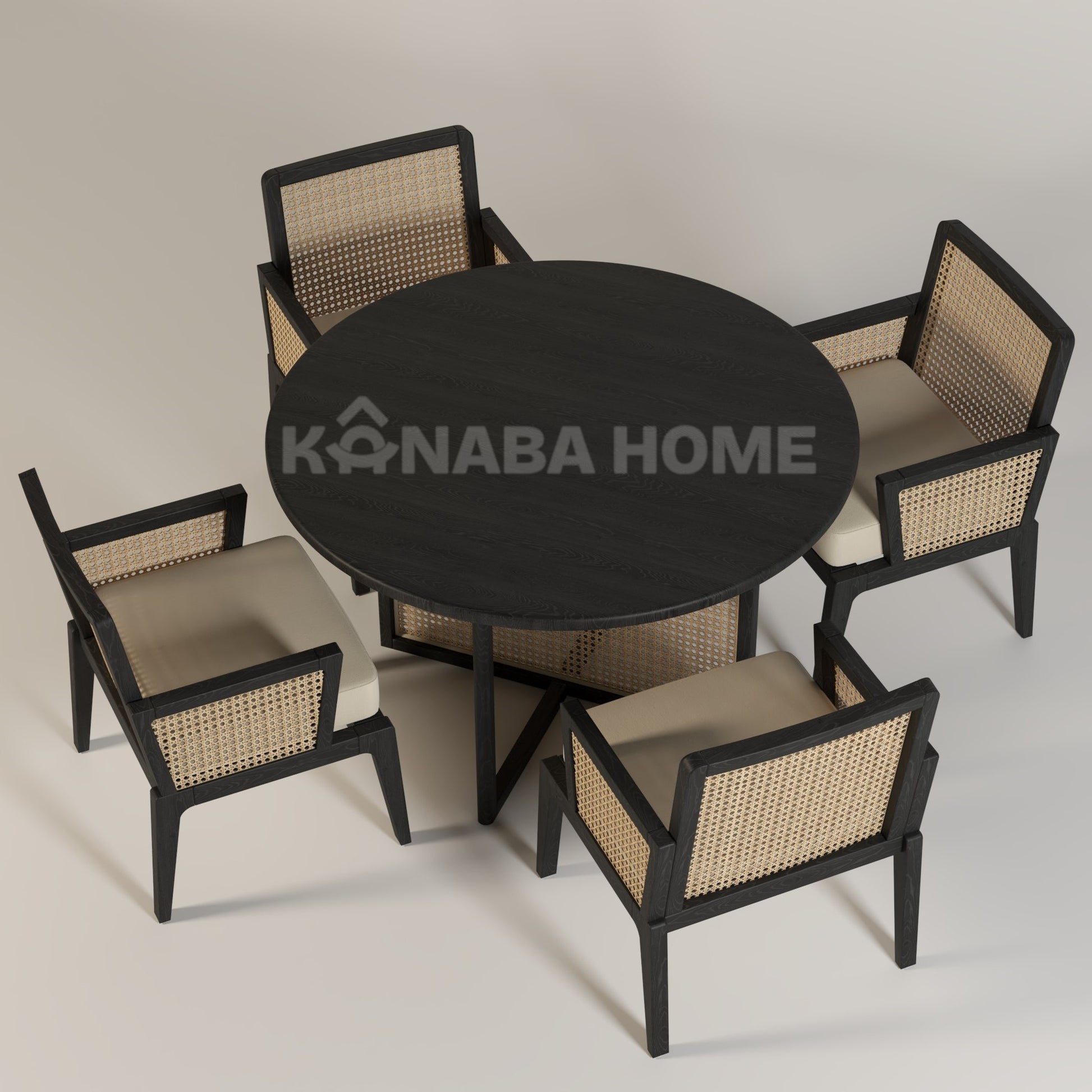Nara Rattan Dining Set