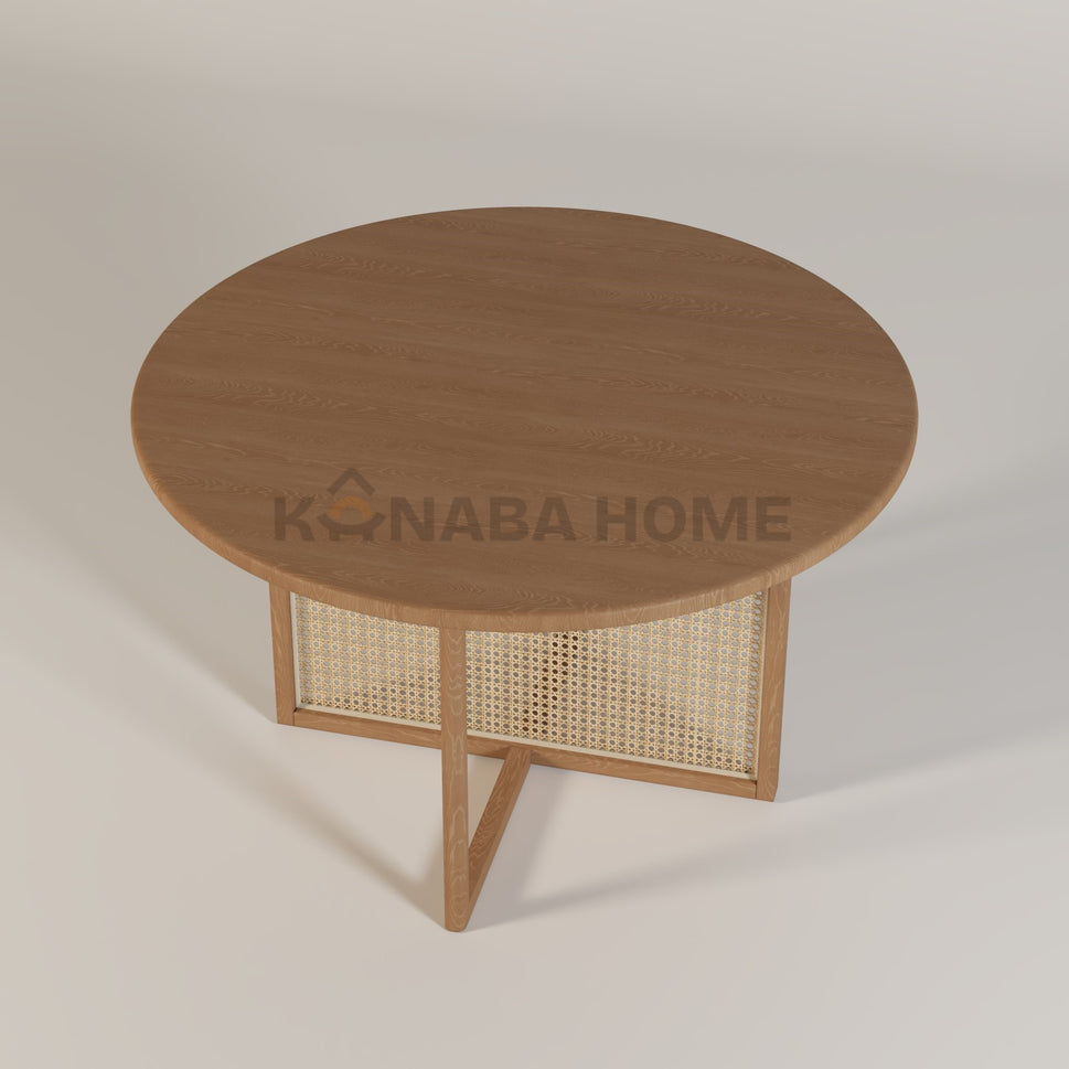 Nara Rattan Dining TableLight walnut