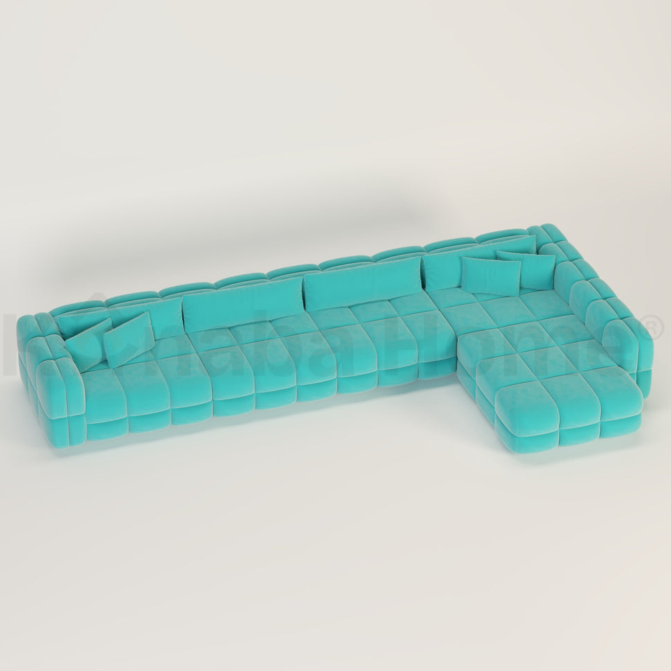 Nestline L Shape sofaSKY BLUE SILVERTEX (1184-122) / Facing Right L Shape