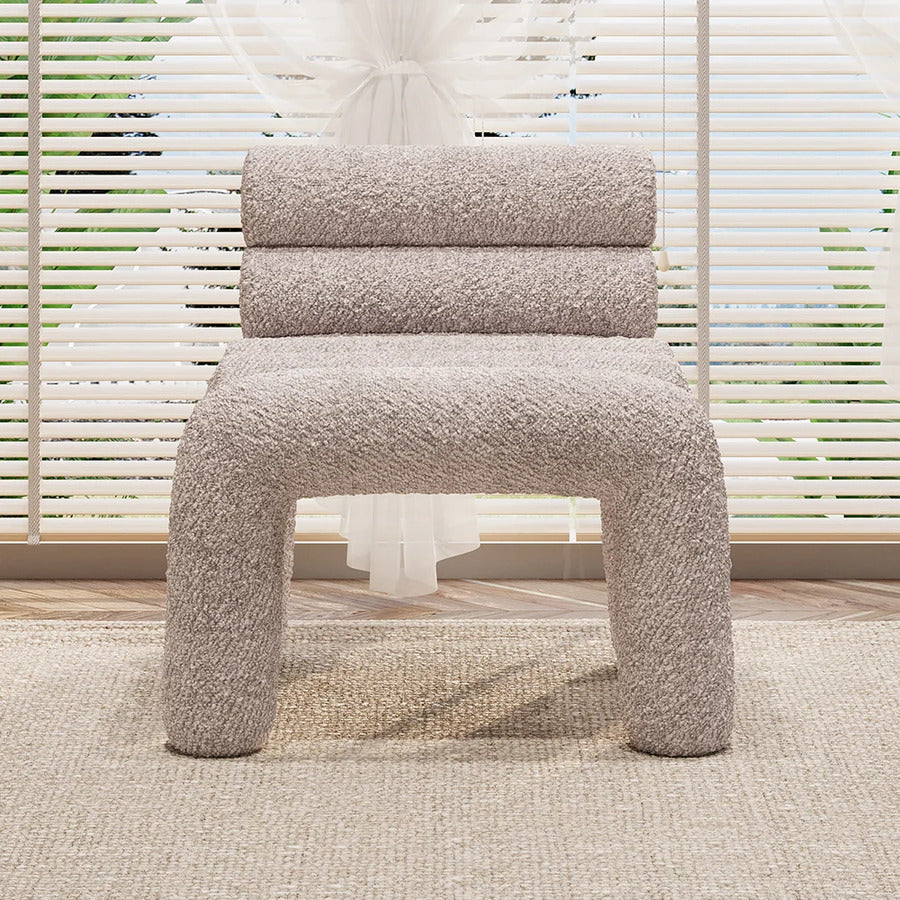 Nia Accent ChairGrey | Premium Boucle