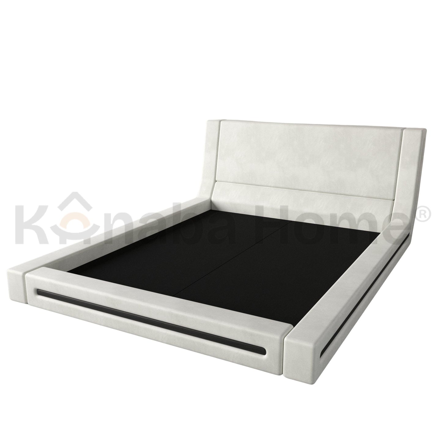 Nila Bed- Solid wood construction- Veneer finish Detailing- Kanaba Home