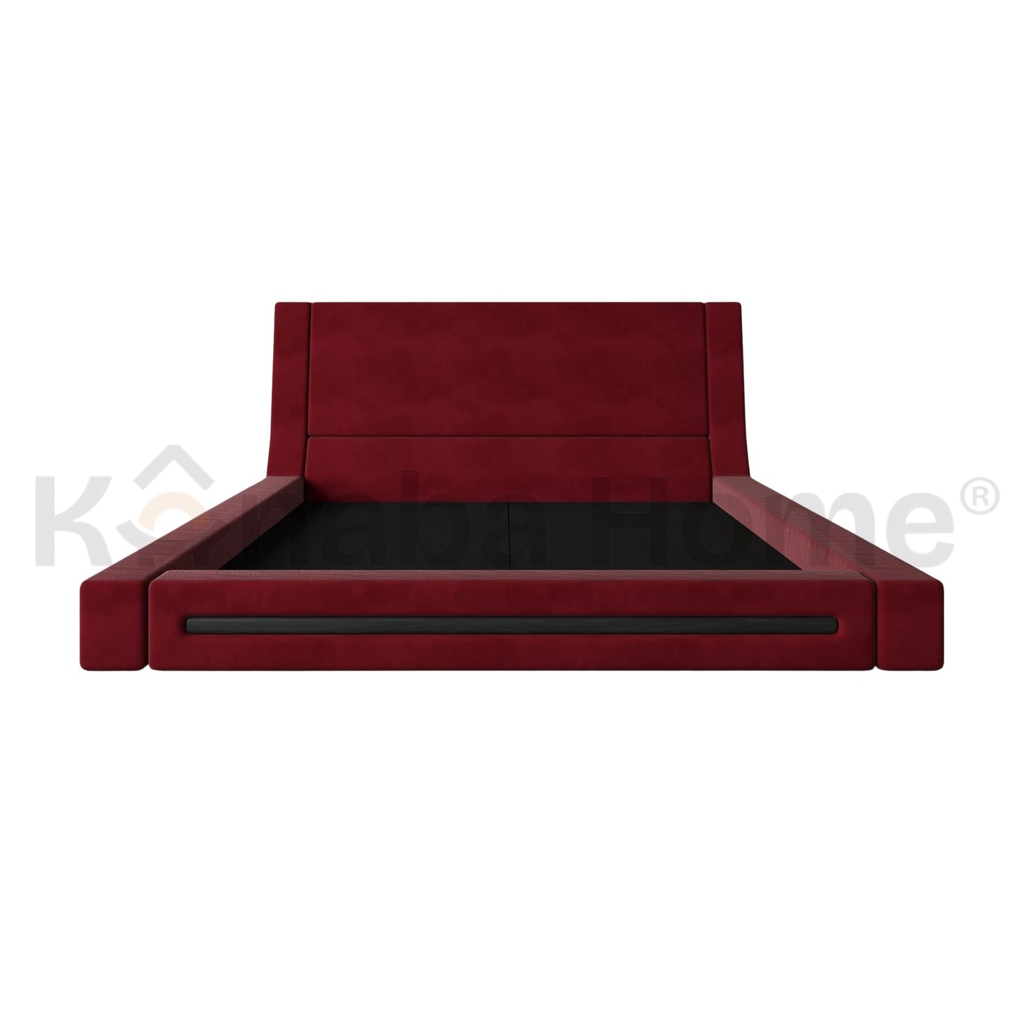 Nila Bed- Solid wood construction- Veneer finish Detailing- Kanaba Home