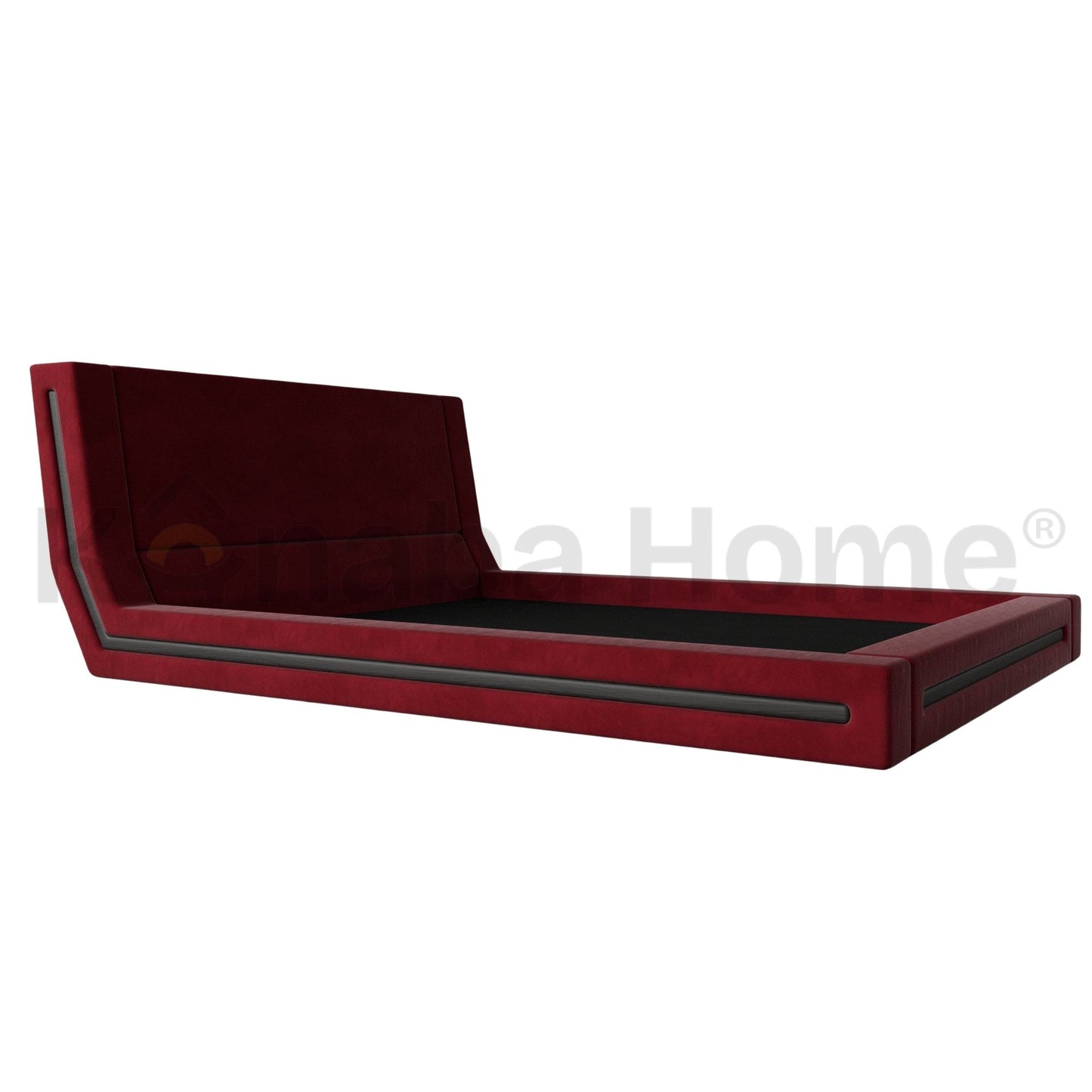 Nila Bed- Solid wood construction- Veneer finish Detailing- Kanaba Home