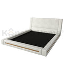 Nila BedQueen Size Mattress: 160x200 cm: Overall Dimensions: W 200 × L 250 × H 120 cm / WHITE ST(1184-002) & RED OAK NATURAL