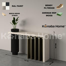 Switch entryway console table dimensions and materials used 1 image