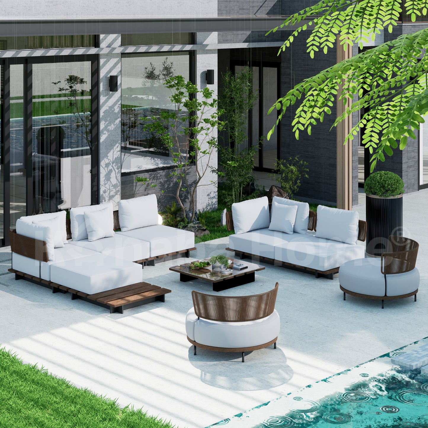 Beautiful Lounge Chair in outdoor furniture set