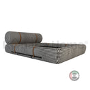 Nuvola Madrid BedQueen Size Mattress: 160x200 cm: Overall Dimensions: W 180 × D 250 × H 90&nbsp; cm / BLACK & WHITE MADRID FABRIC (2660-25)