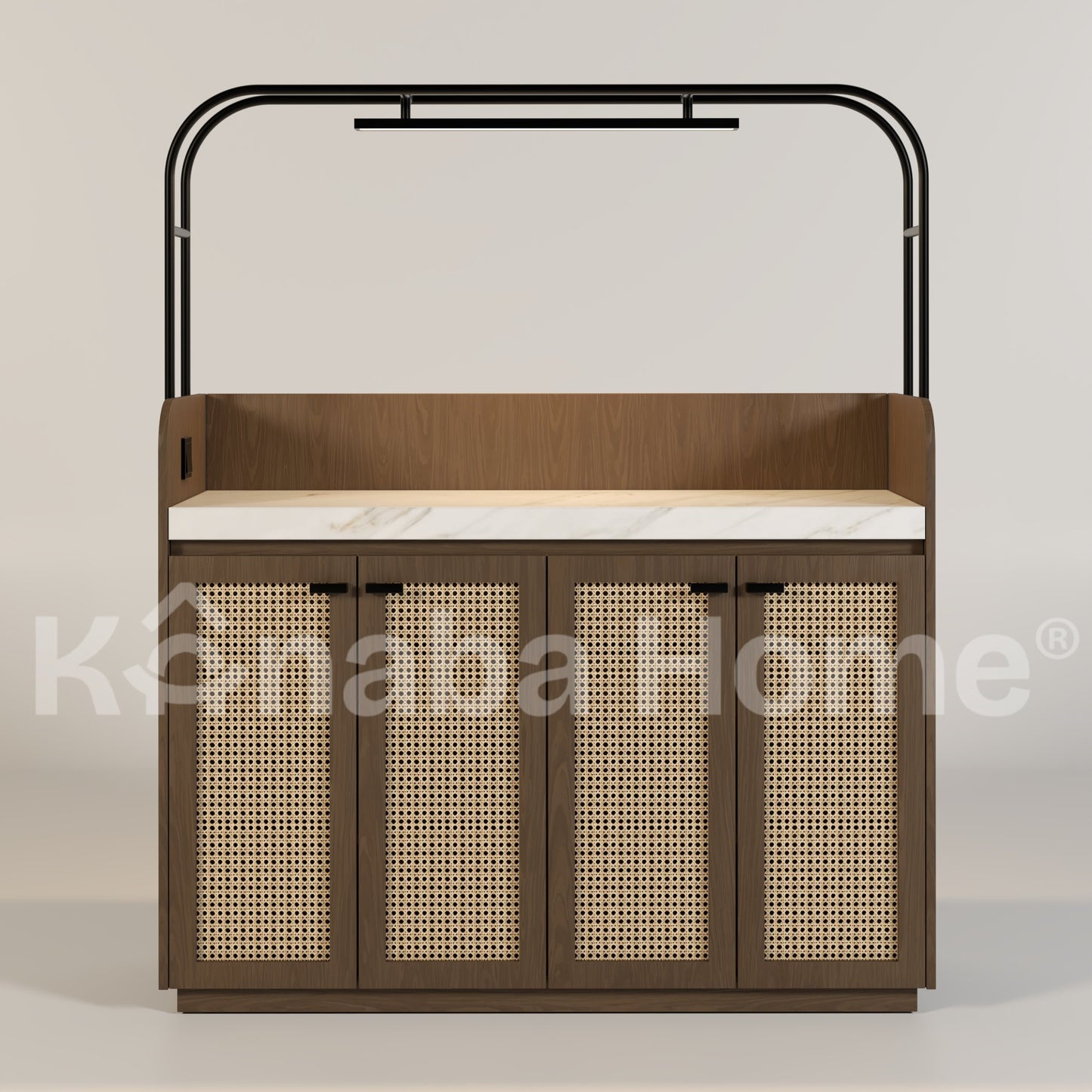 brown coffee bar table