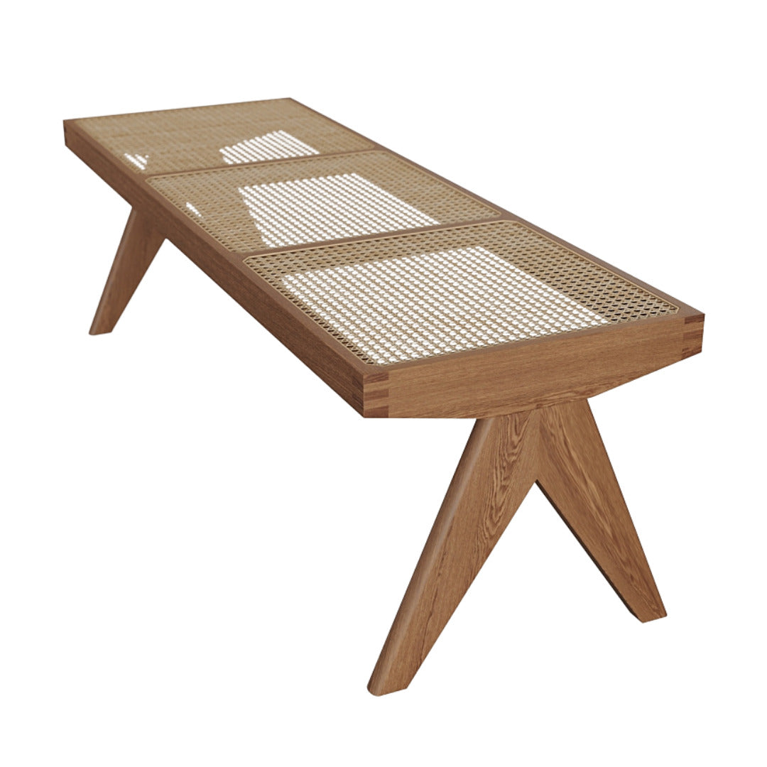 Hand Woven Solid Bench