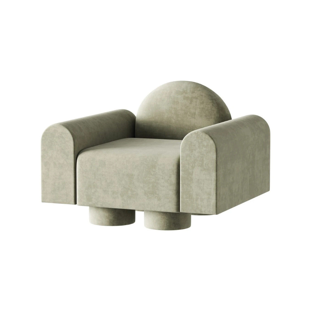 Green Velvet Armchair 