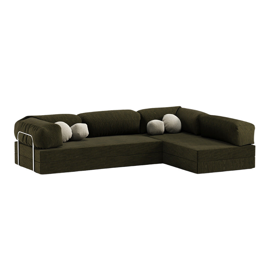Modern Fabric L-Shape Sofa 