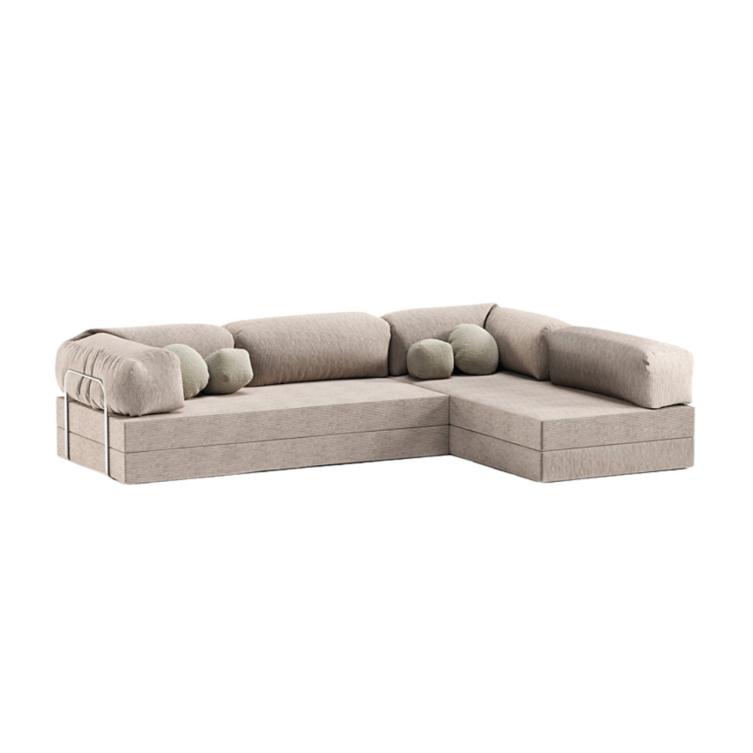 Dusty Grey L-Shape Sofa 