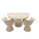 Oryn Dining SetBEIGE TABLE & BEIGE CHAIR ANC (9200-01)&(5250-04) & TABLE RAL (1013