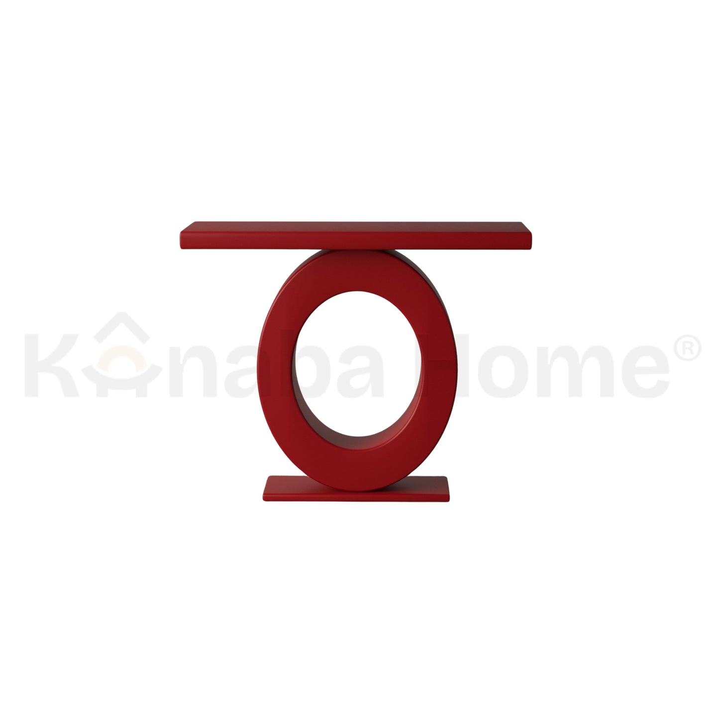 Ovalo Console-German MDF wood &  bendy plywood-Sculptural circular pedestal base- Kanaba Home