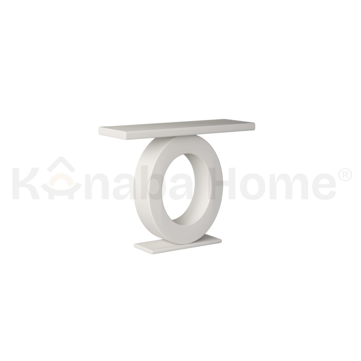 Ovalo Console-German MDF wood &  bendy plywood-Sculptural circular pedestal base- Kanaba Home