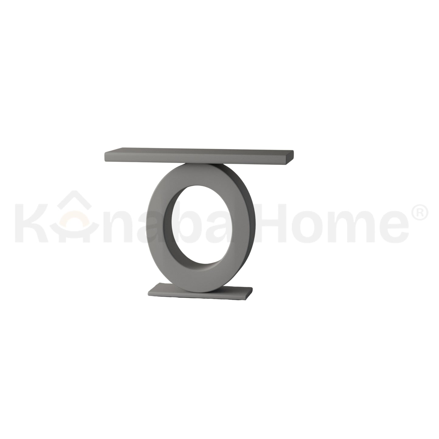 Ovalo Console-German MDF wood &  bendy plywood-Sculptural circular pedestal base- Kanaba Home