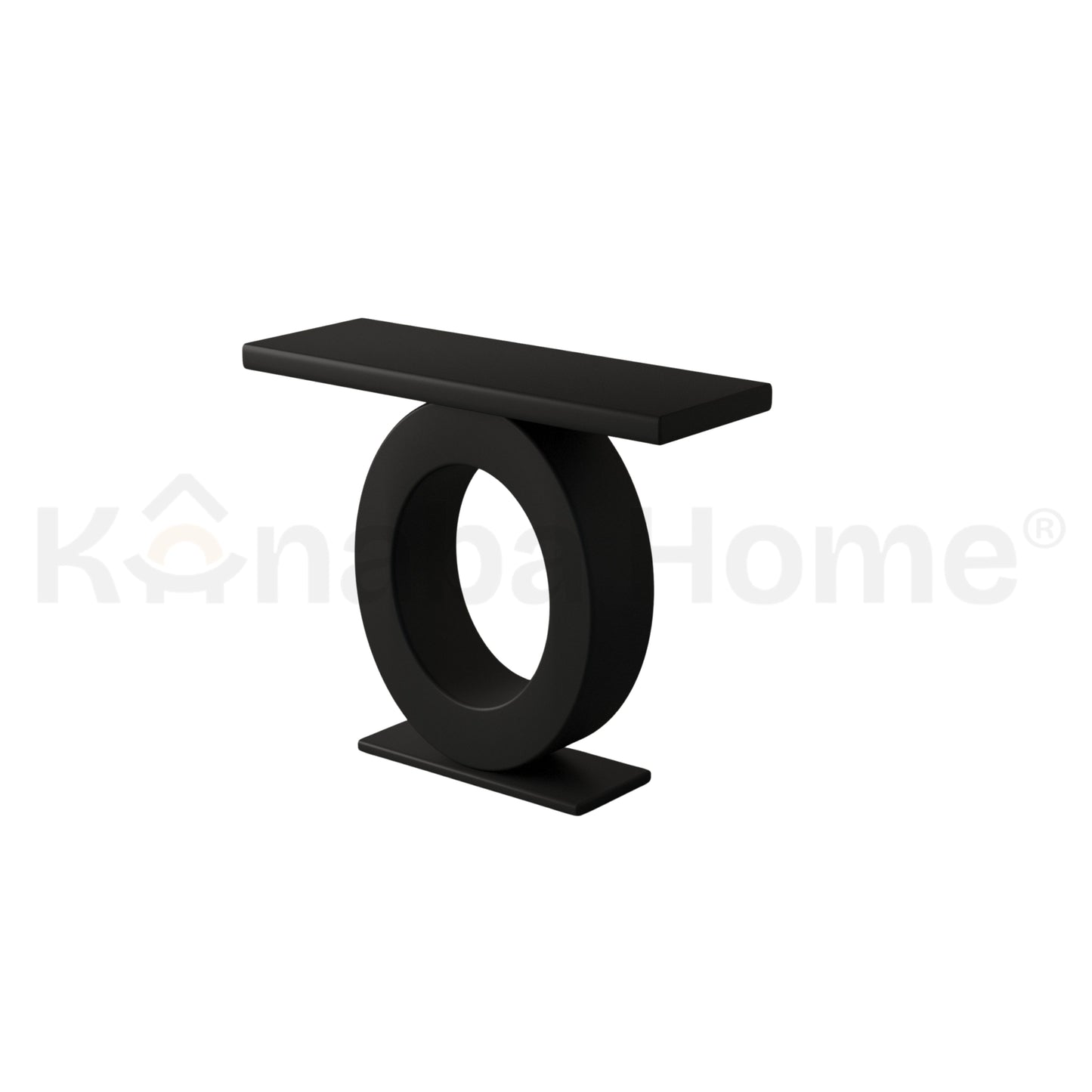 Ovalo Console-German MDF wood &  bendy plywood-Sculptural circular pedestal base- Kanaba Home
