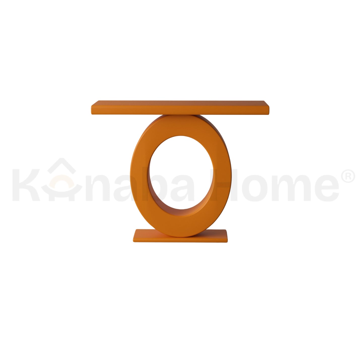 Ovalo Console-German MDF wood &  bendy plywood-Sculptural circular pedestal base- Kanaba Home