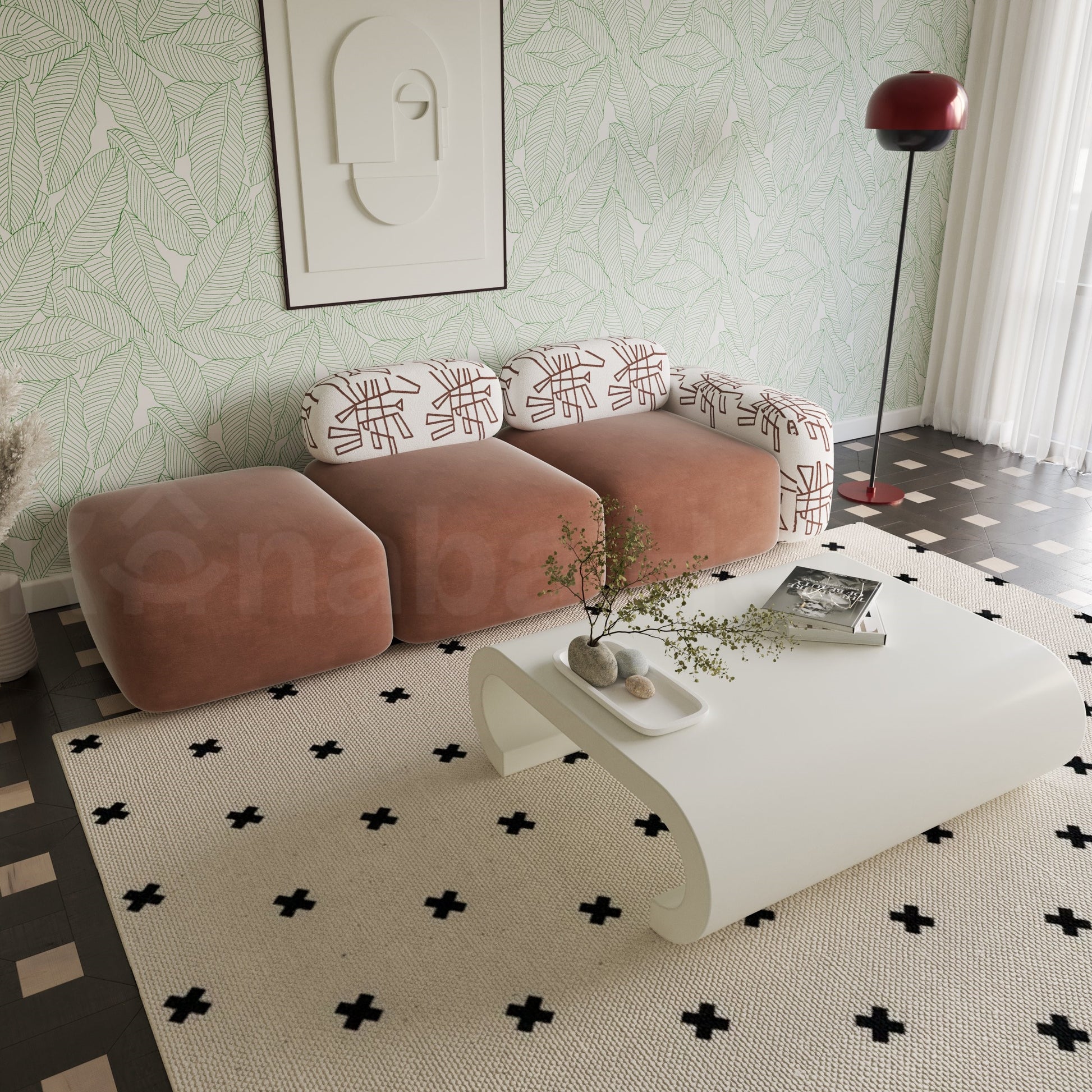 Pebble Modular Shape Sofa