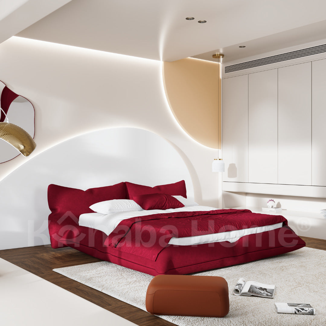 Pillow Japanese Upholstered Bed