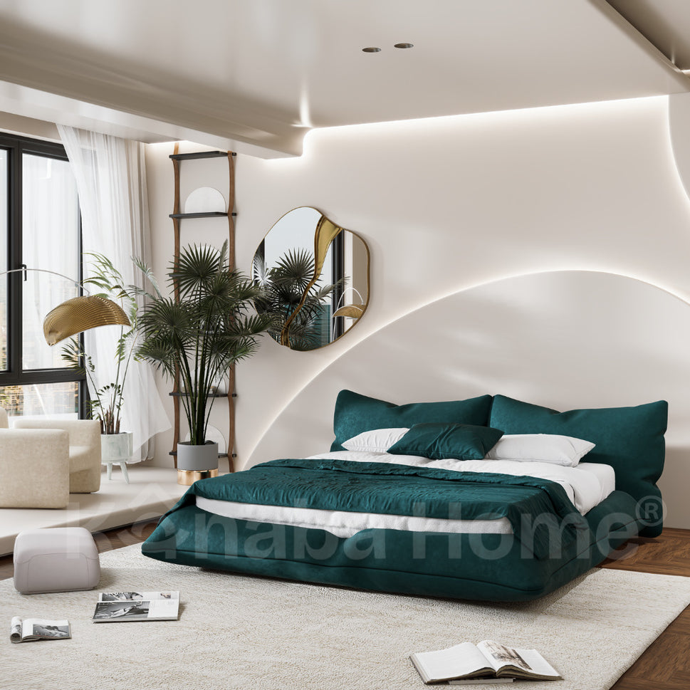 Pillow Japanese Upholstered Bed