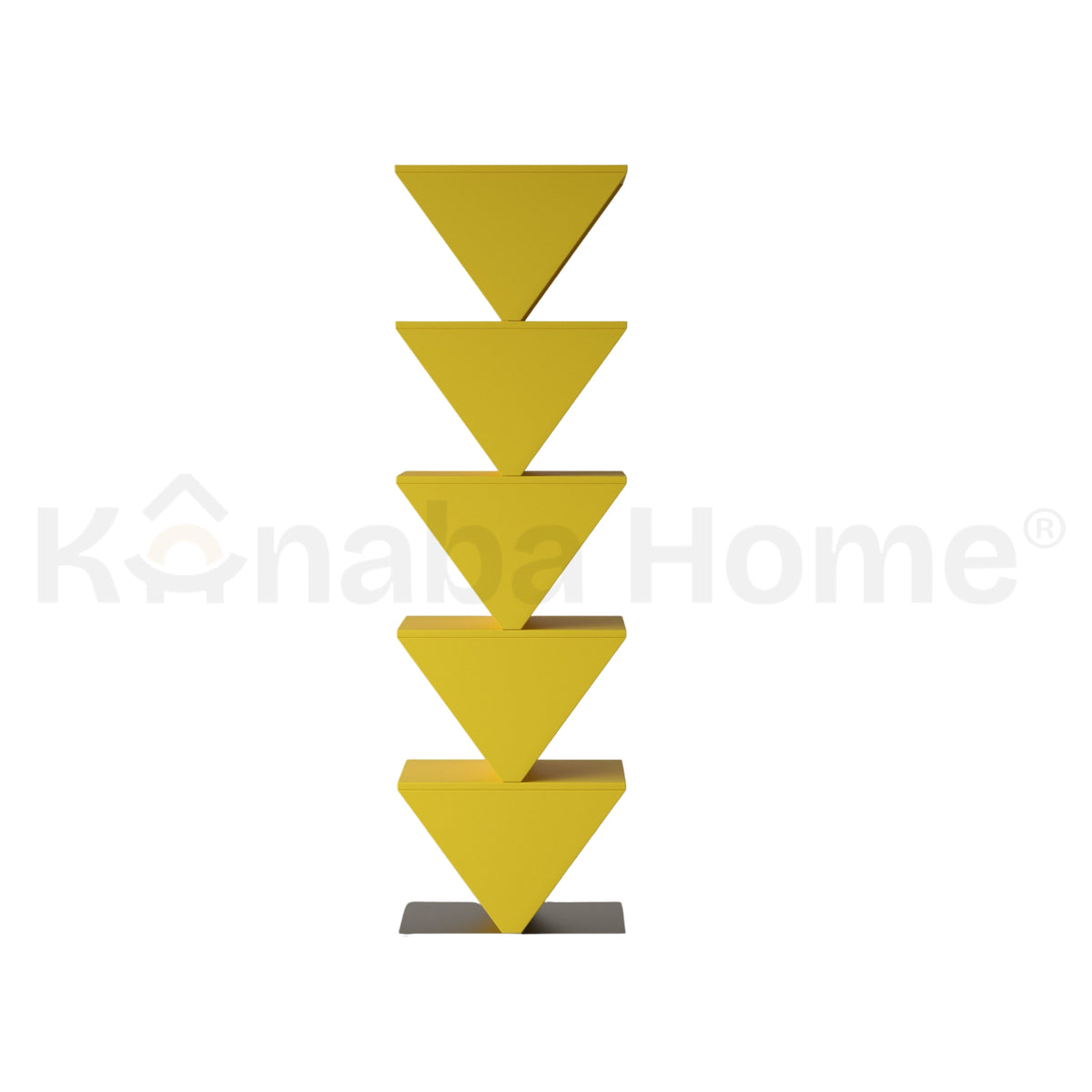 Pinnacle Stack Console (RAL)-German MDF Wood & Steel Base-Repeating angular pyramid forms Design-Kanaba Home