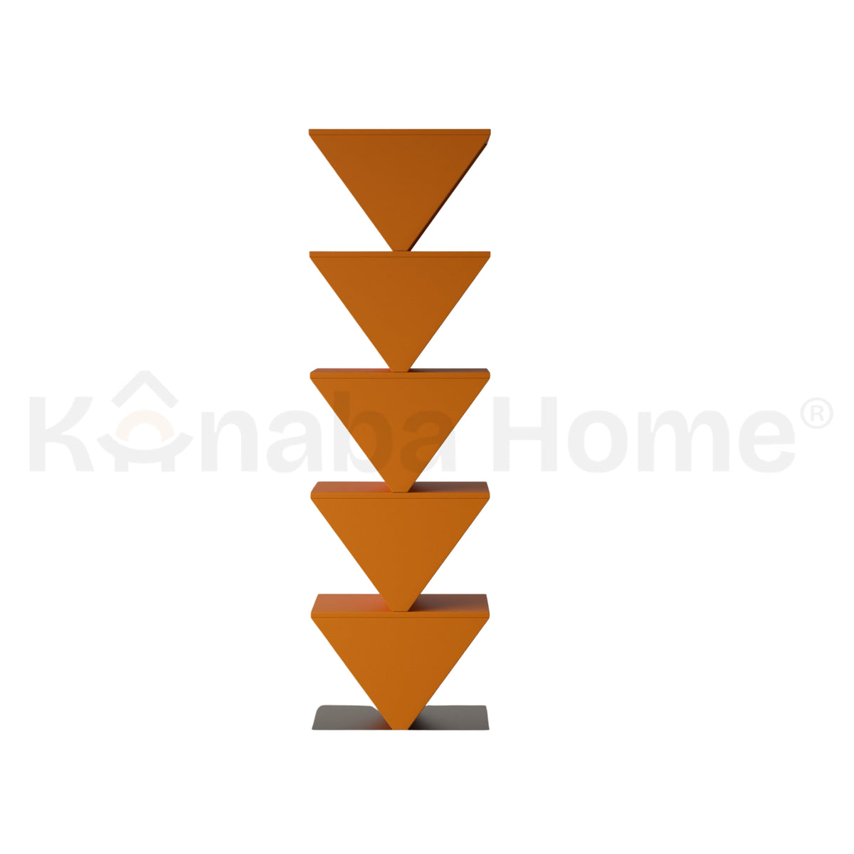 Pinnacle Stack Console (RAL)-German MDF Wood & Steel Base-Repeating angular pyramid forms Design-Kanaba Home