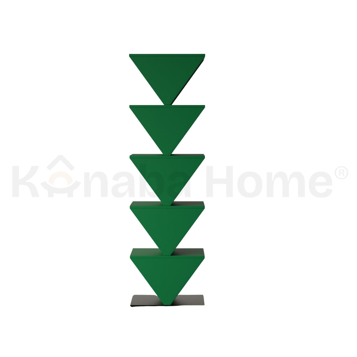 Pinnacle Stack Console (RAL)-German MDF Wood & Steel Base-Repeating angular pyramid forms Design-Kanaba Home