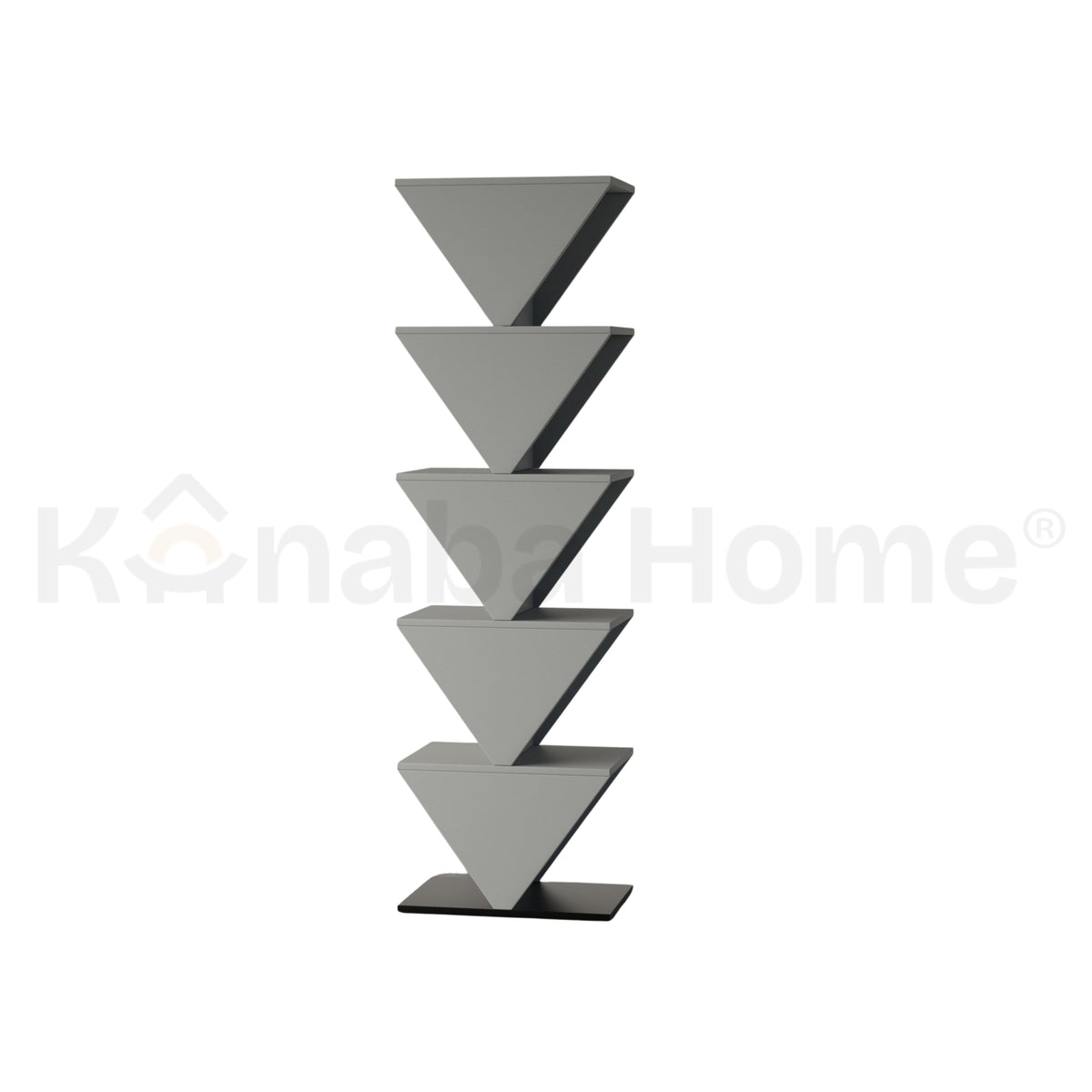 Pinnacle Stack Console (RAL)-German MDF Wood & Steel Base-Repeating angular pyramid forms Design-Kanaba Home