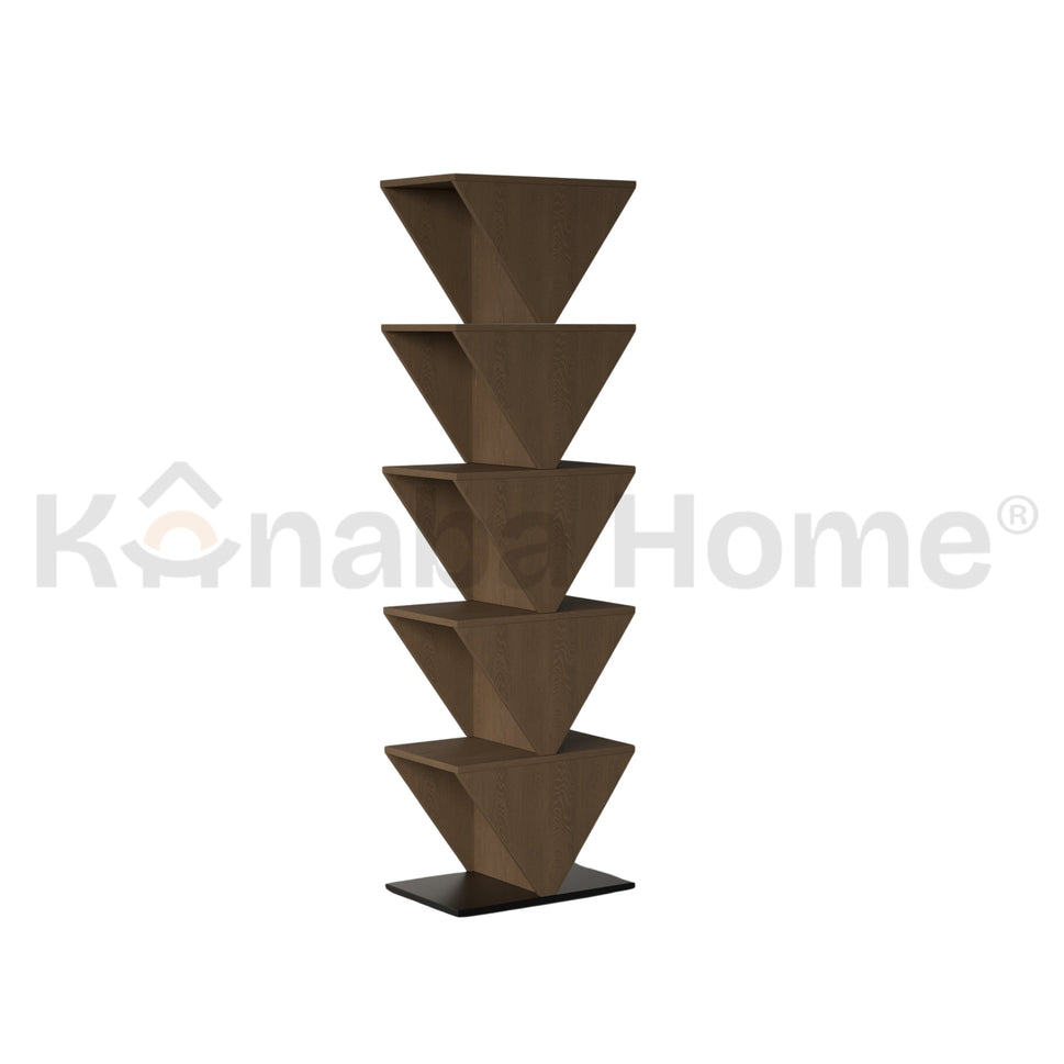 Pinnacle Stack Console (Wooden Oak Veneer Finish)DARK VENEER