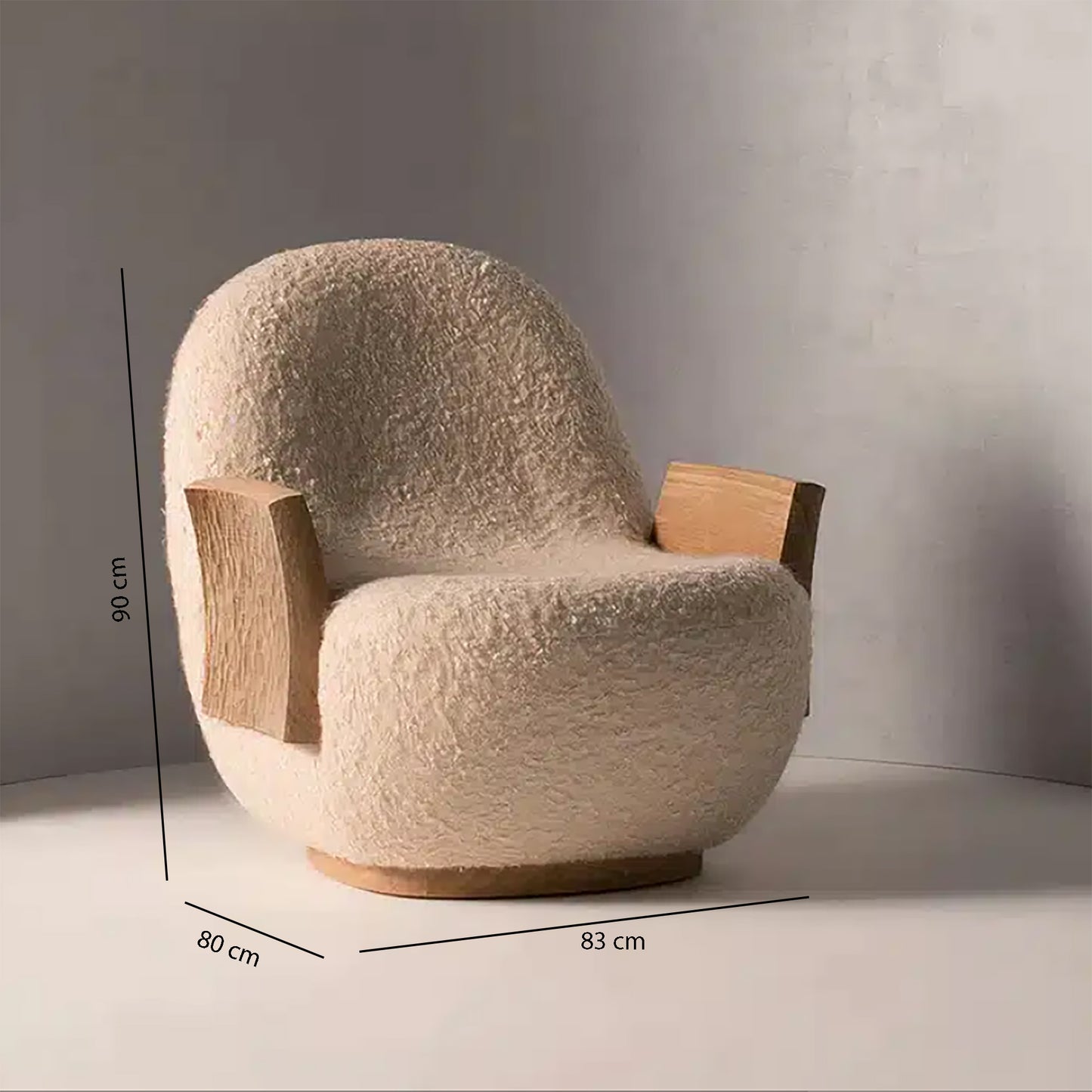 Solid Wood Armchair 