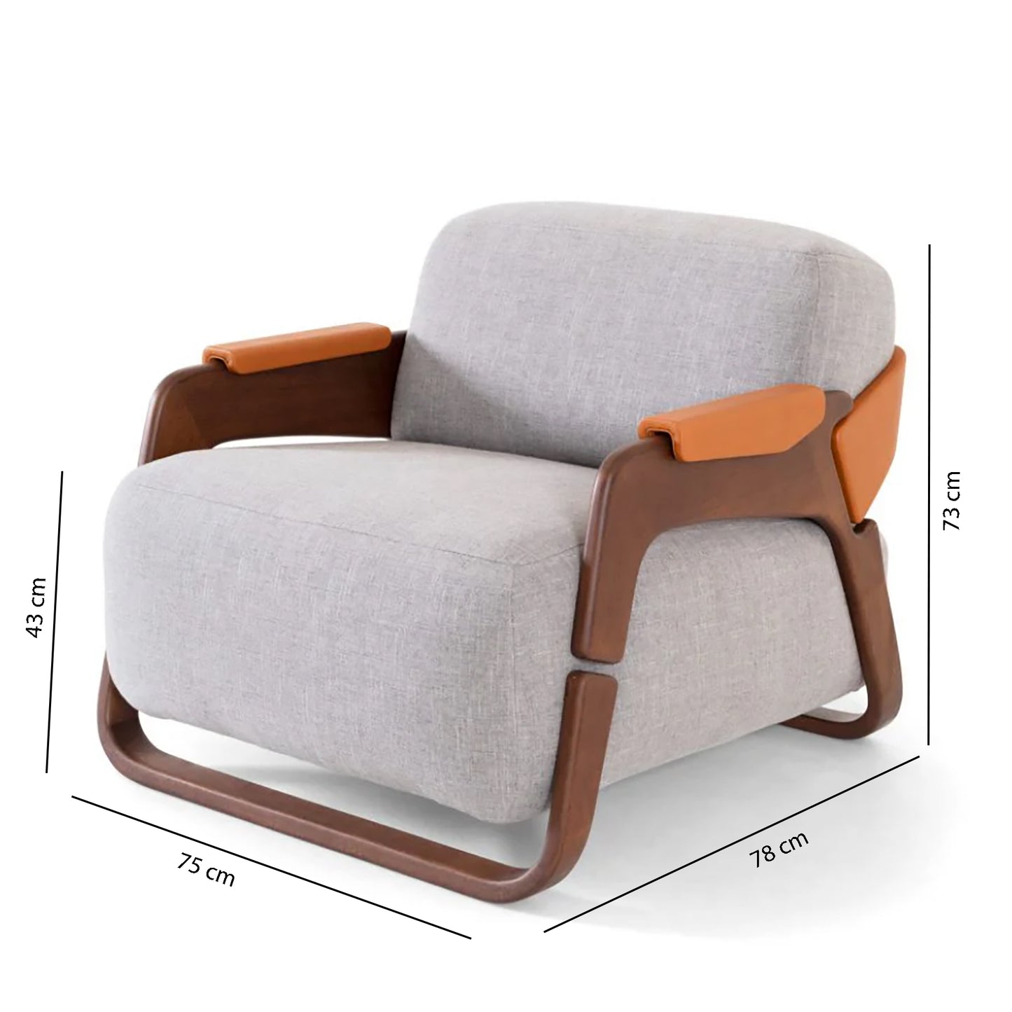 Modern Raya Armchair Dims 