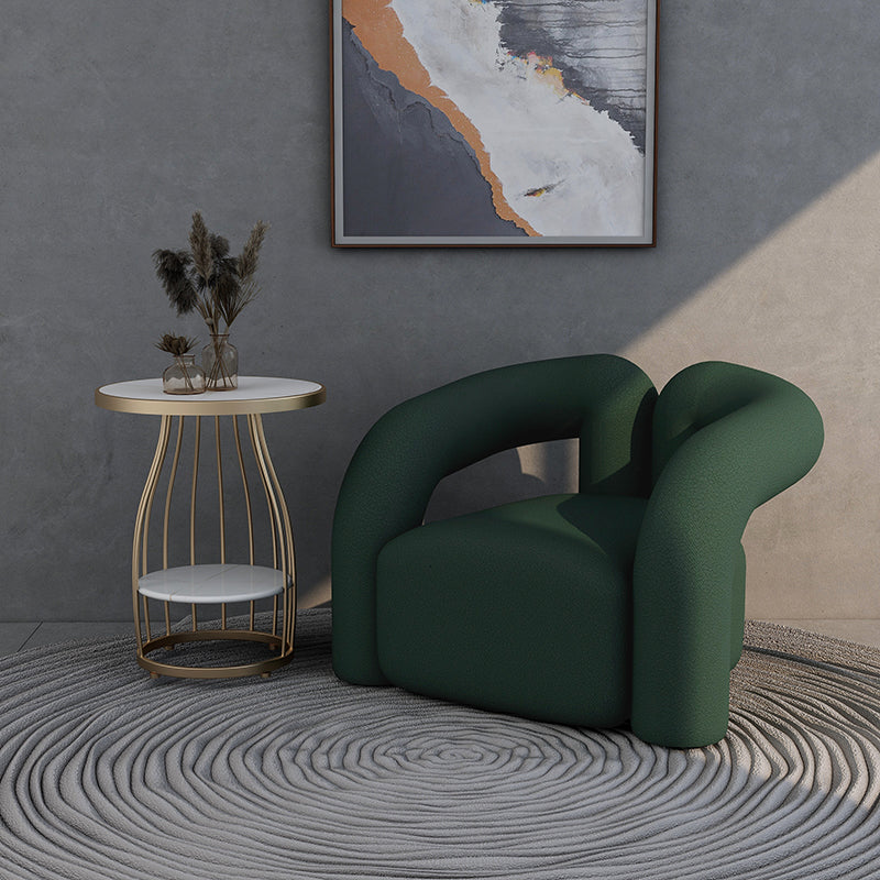 Green Boucle Armchair 