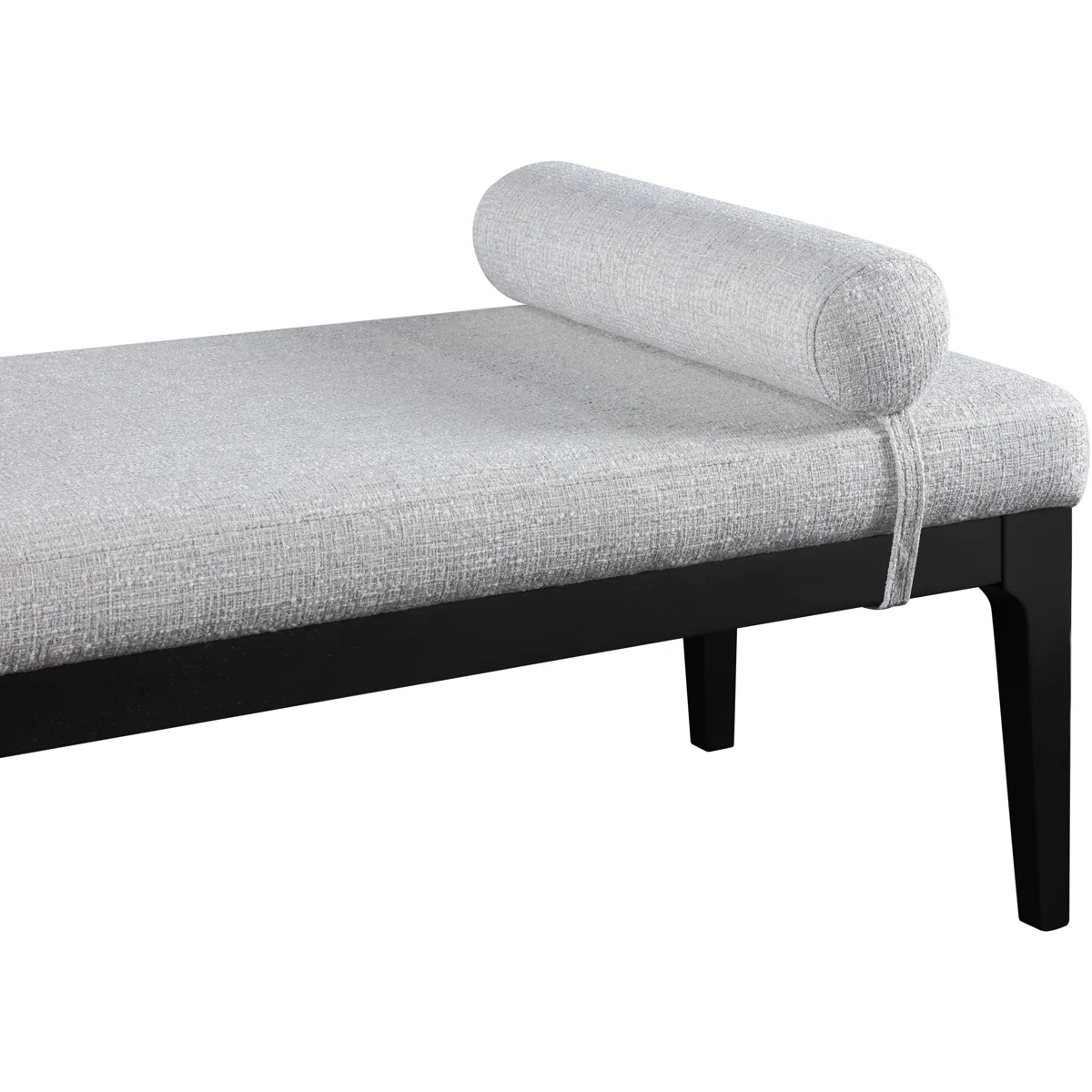 Grey Linen Fabric Bench