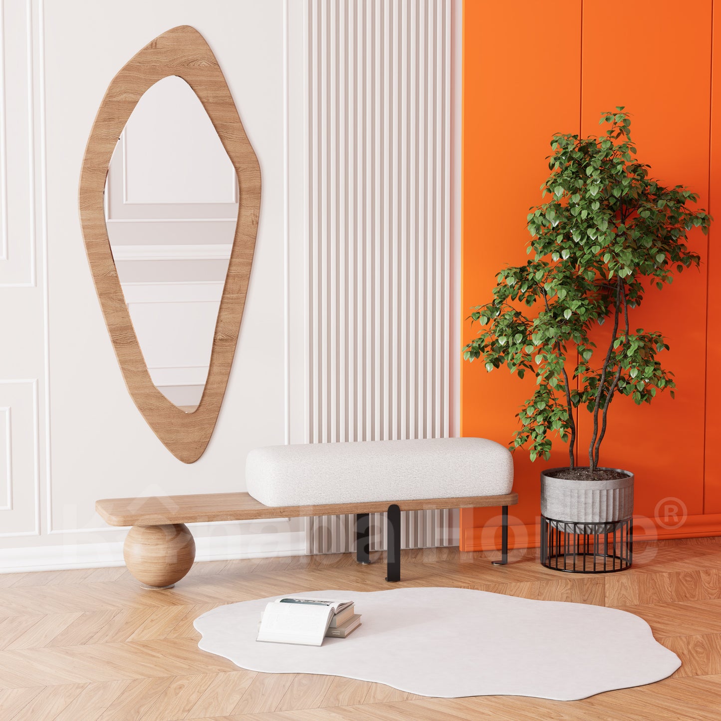 Premium White & Golden Bench 