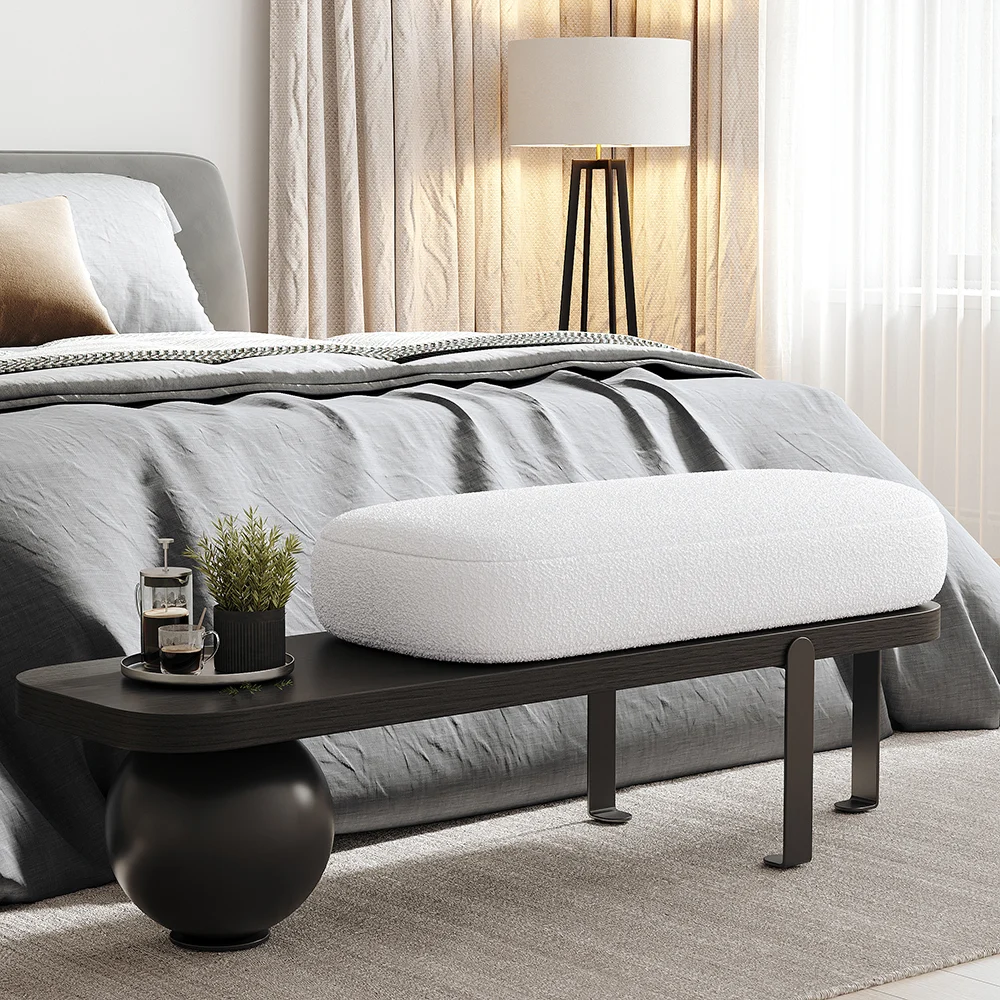 White & Black Oak Bench