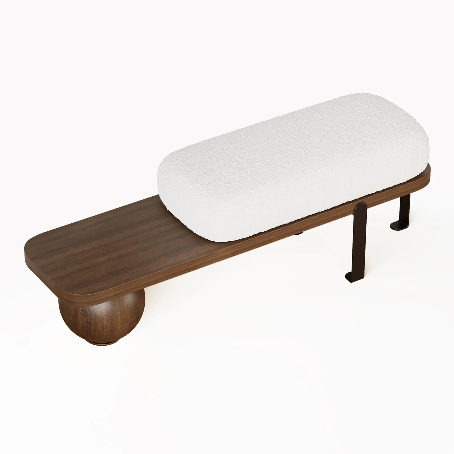 Golden & White Material Bench