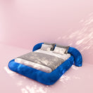 Roma BedNavy Blue | Velvet / Queen Bed: Mattress Size 160 x 200 cm | Overall W 250 x D 230 x H 70 cm