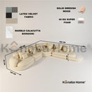 Switch solid wood l shape sofa materials and dimensions 2 image