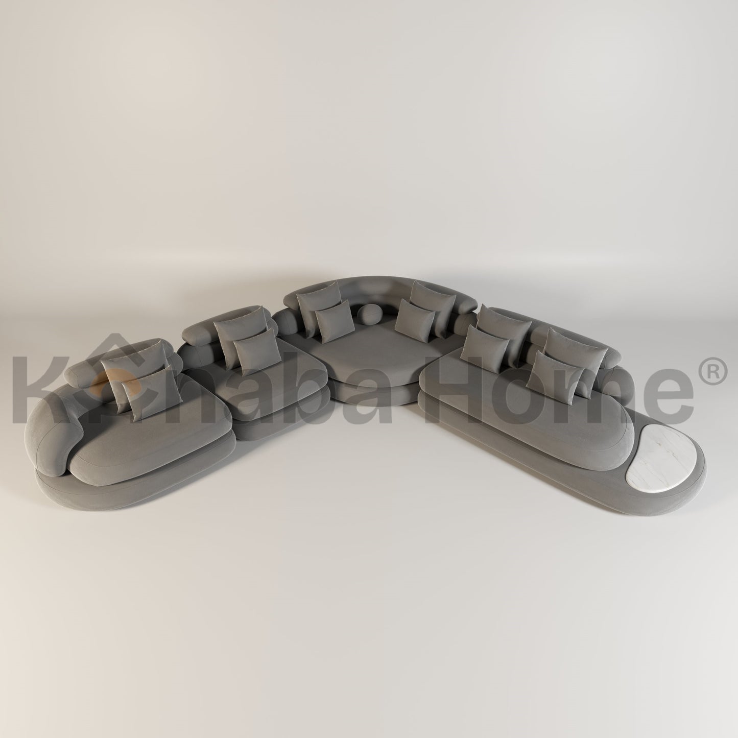 grey l shape sofa