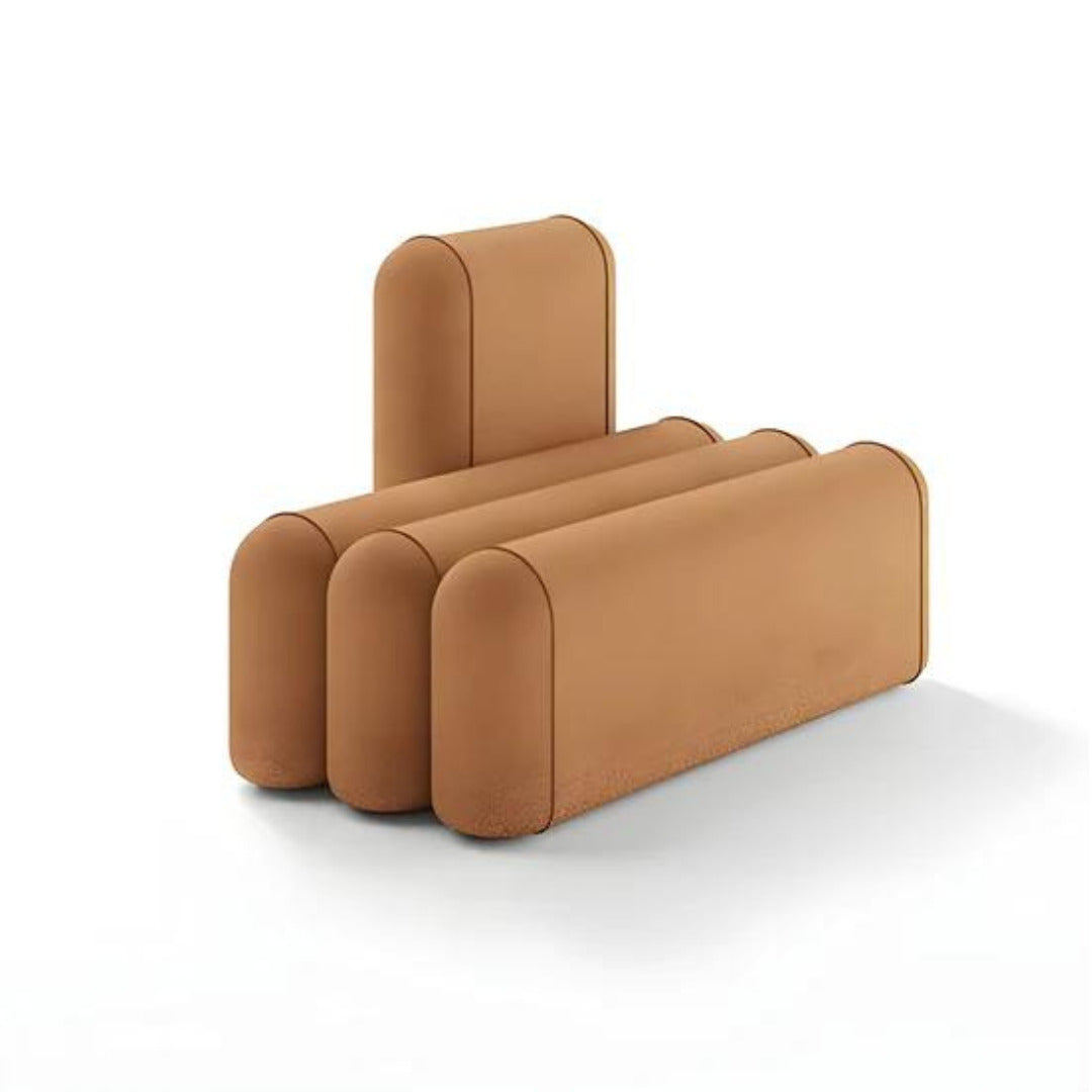 Rust Orange Chaise Lounge 