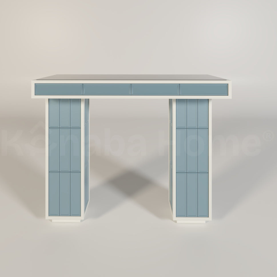 Rubik's Metro Tile ConsoleBLUE & WHITE RALL 9016 & METRO TILE M6804S