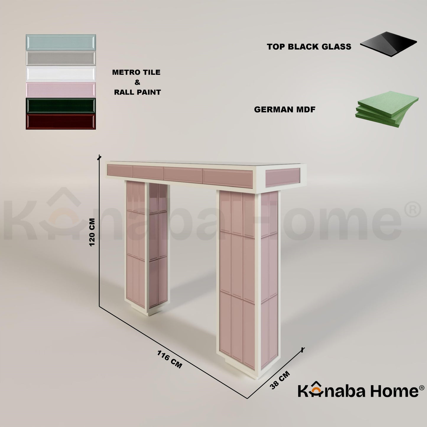 Contemporary Rubik's Metro Tile Console