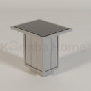 Rubik's Metro Tile Small Coffee TableGrey RALL 9006 & METRO TILE M6802S