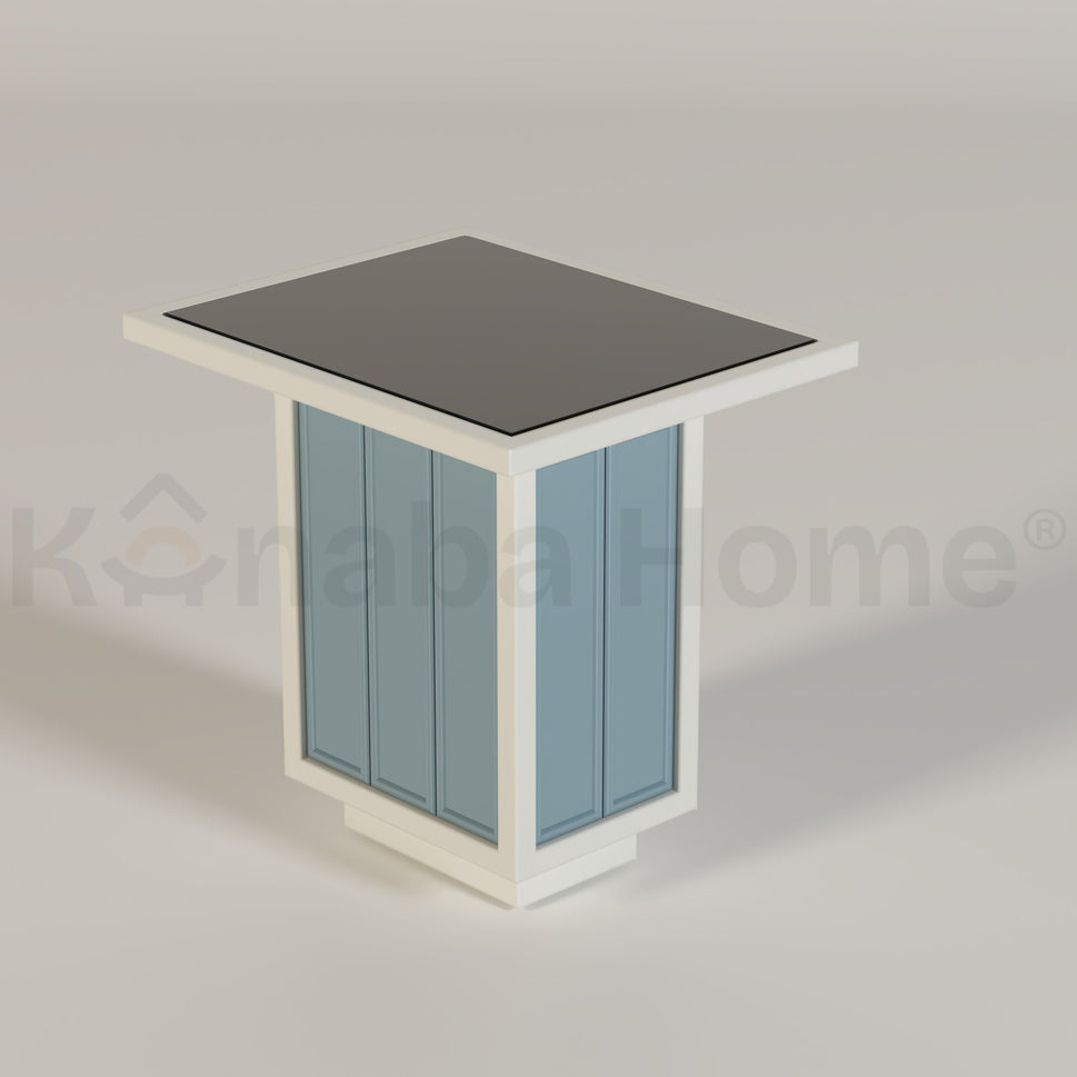 Rubik's Metro Tile Small Coffee TableBlue & White RALL 9016 & METRO TILE M6804S
