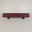 Rubik's Metro Tile Tv UnitBurgundy RALL 3005 & METRO TILE M6817S
