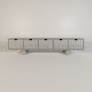 Rubik's Metro Tile Tv UnitGrey RALL 6005 & METRO TILE M6812S