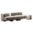 Sae 3S SofaStandard Quality | Only 40 Kg Soft Foaming / Brown | Velvet / Facing Left Armrest
